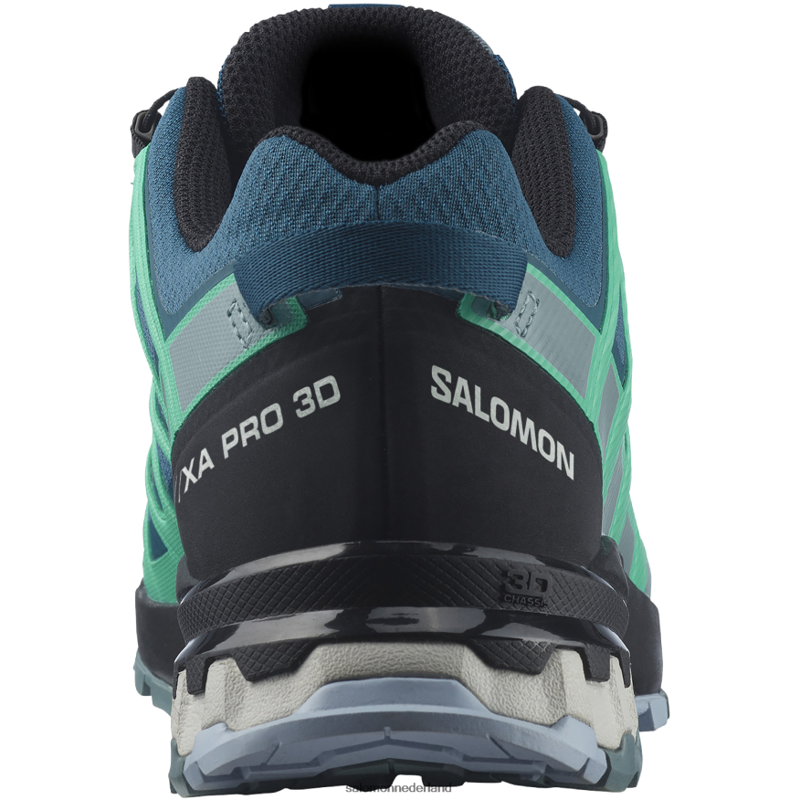 trailrunningschoenen voor dames - xa pro 3d v8 gore-tex legioenblauw/trooper/mintblad NTFJN61539 Salomon