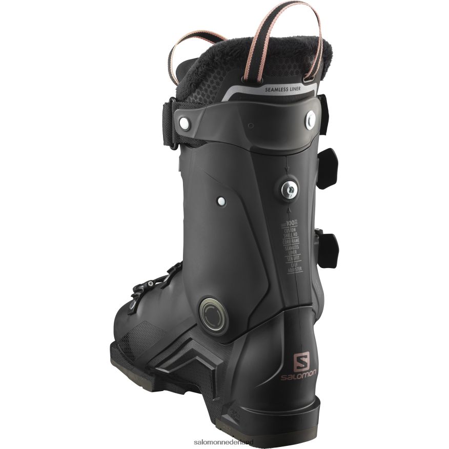 dames pisteski's - s/pro mv 90 zwart/roségoud/belluga NTFJN61032 Salomon