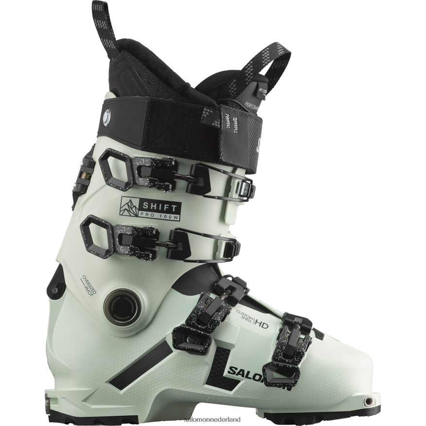 freeride-laarzen voor dames - shift pro 100 at wit mos/zwart/wit NTFJN61037 Salomon