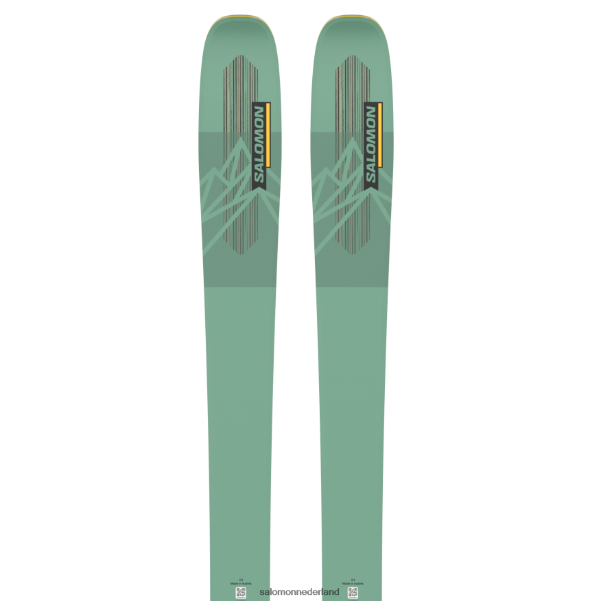 all-mountain ski's voor dames - qst 92 groene sparren/zonne-energie/zwart NTFJN61008 Salomon