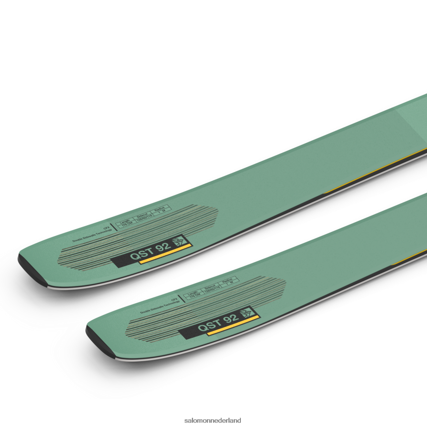 all-mountain ski's voor dames - qst 92 groene sparren/zonne-energie/zwart NTFJN61008 Salomon