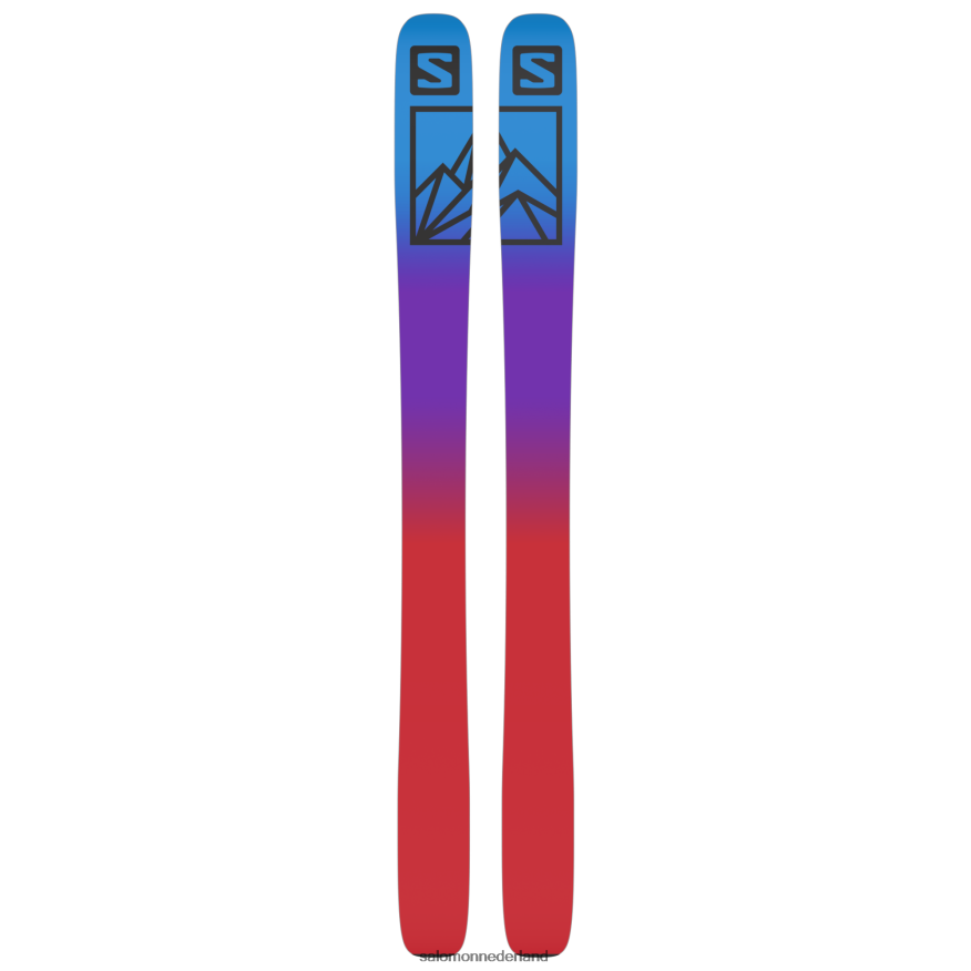all-mountain ski's voor dames - qst blank illusieblauw/rood/procesblauw NTFJN61000 Salomon