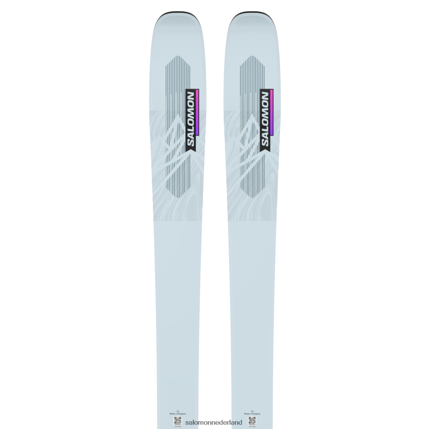 all-mountain ski's voor dames - qst lux 92 grijs dageraad/neonroze/zwart NTFJN61016 Salomon