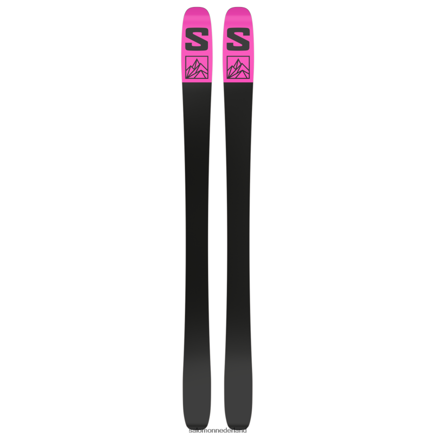all-mountain ski's voor dames - qst lux 92 grijs dageraad/neonroze/zwart NTFJN61016 Salomon