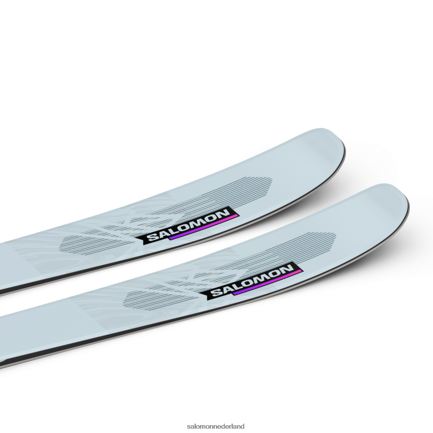 all-mountain ski's voor dames - qst lux 92 grijs dageraad/neonroze/zwart NTFJN61016 Salomon