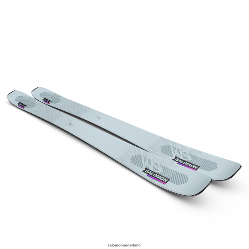 all-mountain ski's voor dames - qst lux 92 grijs dageraad/neonroze/zwart NTFJN61016 Salomon