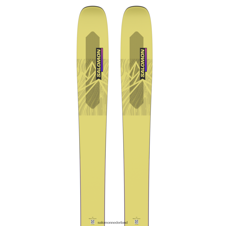 all-mountain ski's voor dames - qst stella 106 geel peer/neonroze NTFJN61012 Salomon