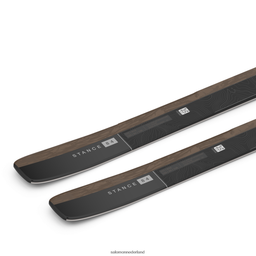 all-mountain ski's voor dames, stand 84 otter/zwart/zilver metallic NTFJN61020 Salomon