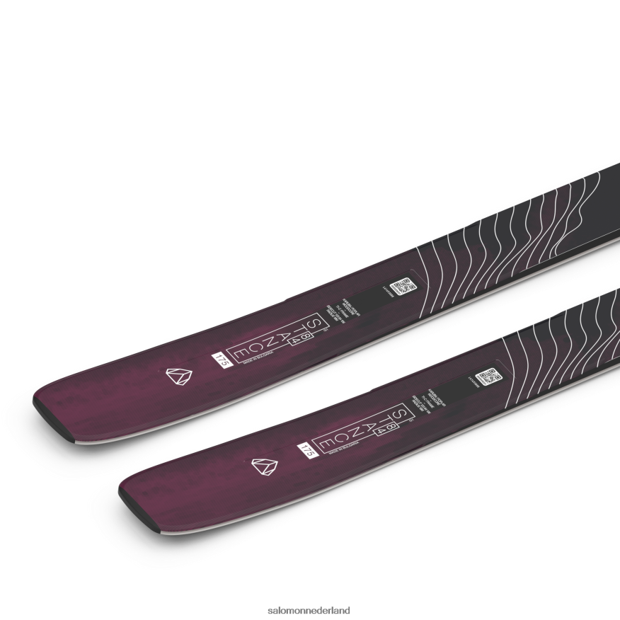 all-mountain ski's voor dames, stand 84 zwart/bordeau NTFJN61003 Salomon
