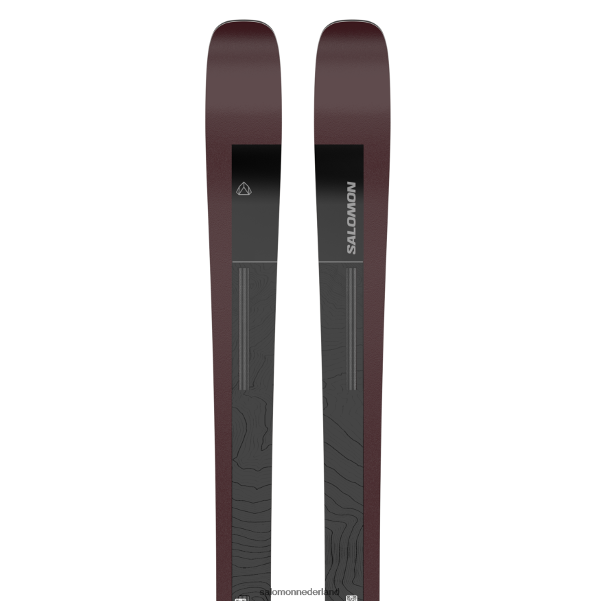 all-mountain ski's voor dames, stand 90 zwart/bordeaux metallic NTFJN61007 Salomon