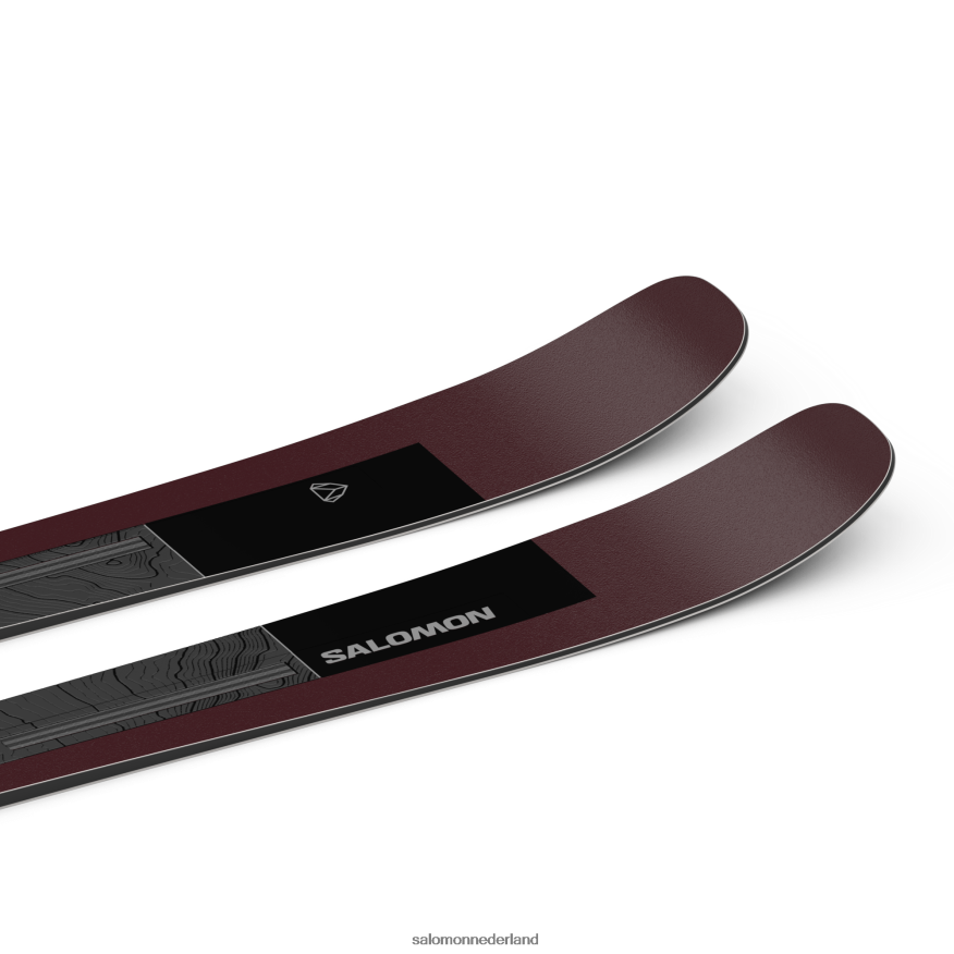 all-mountain ski's voor dames, stand 90 zwart/bordeaux metallic NTFJN61007 Salomon