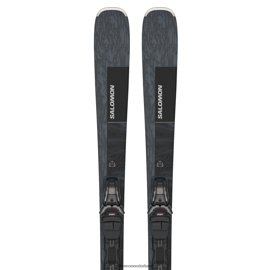 all-mountain skipakket dames - stand 80 (en m11) beringzee metallic/zwart/zilver NTFJN61026 Salomon