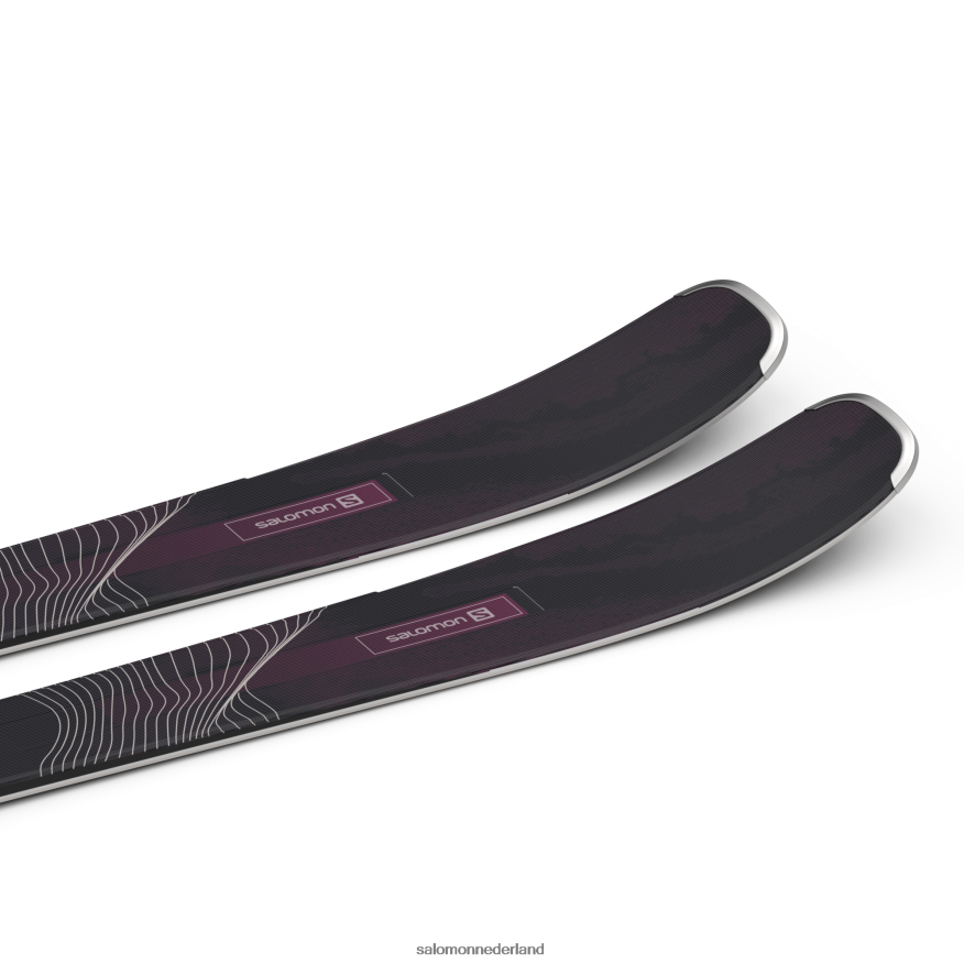 all-mountain skipakket dames - stand 84 (en m11) zwart/bordeau NTFJN61285 Salomon