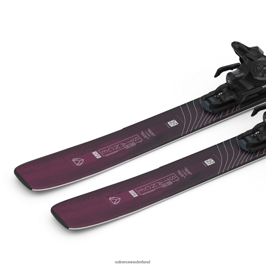 all-mountain skipakket dames - stand 84 (en m11) zwart/bordeau NTFJN61285 Salomon