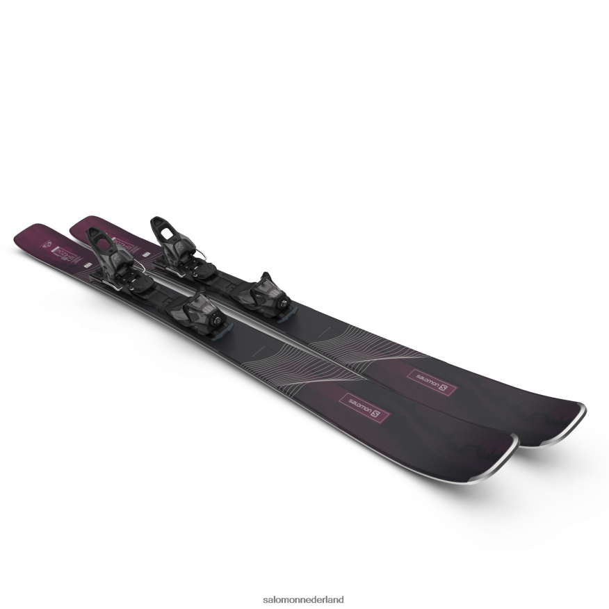 all-mountain skipakket dames - stand 84 (en m11) zwart/bordeau NTFJN61285 Salomon