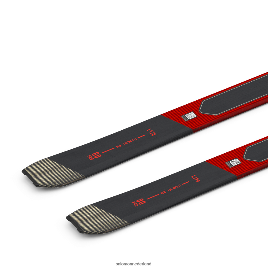 toerski's voor dames - mtn 80 pro neon koraal/regenachtige dag/zwart NTFJN61009 Salomon