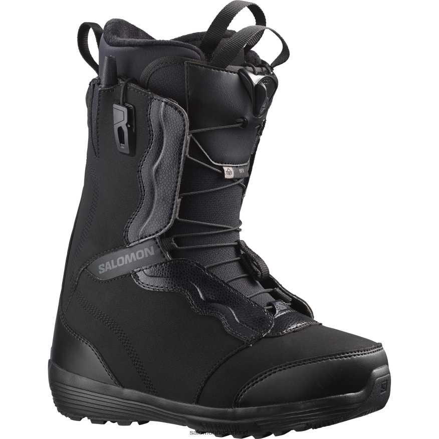 dames snowboardlaarzen - klimop zwart/asfalt NTFJN61323 Salomon