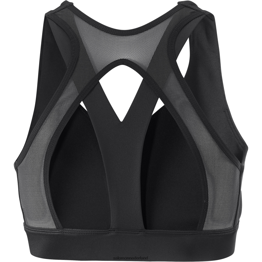 dames sportbeha - cross run diep zwart NTFJN6936 Salomon