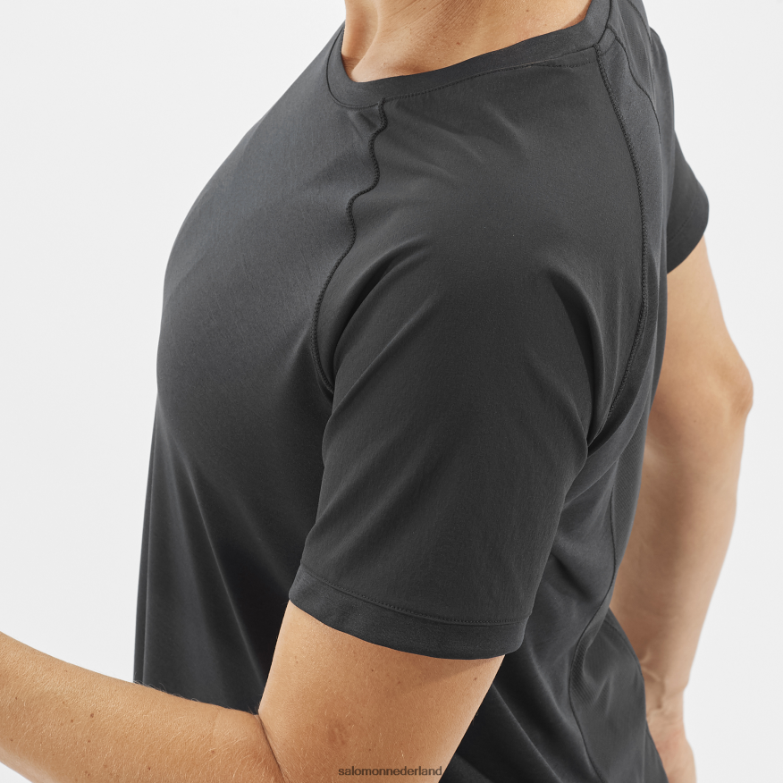 dames t-shirt met korte mouwen - omtrek diep zwart NTFJN6930 Salomon