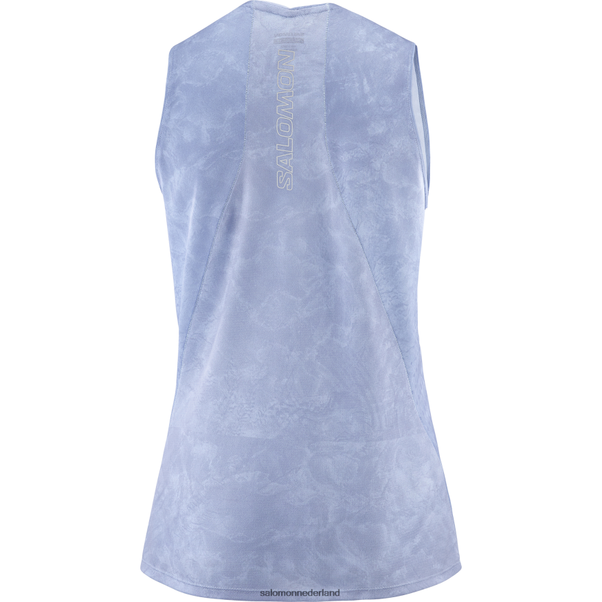 damestank - sense aero chambray blauw/Engels landhuis NTFJN6906 Salomon